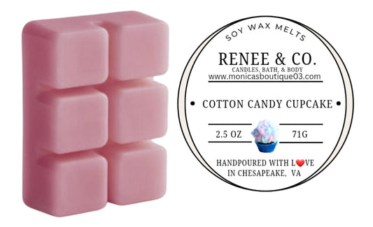 COTTON CANDY CUPCAKE 6 count wax melt in clamshell