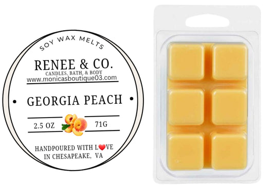 Georgia Peach 6 count wax melt in clamshell