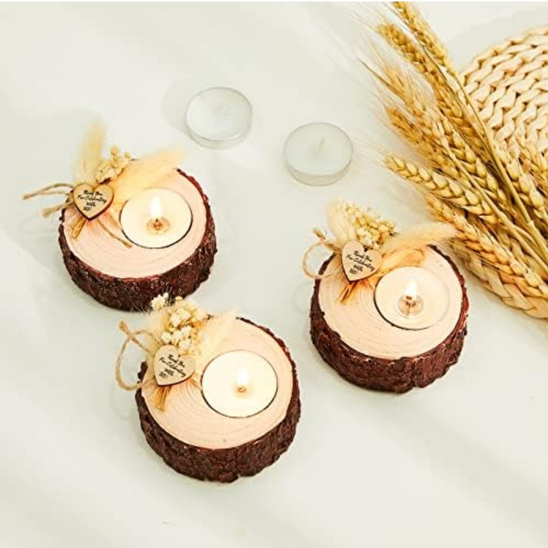 Wedding Favor Round Rustic Candle Holders (Set of 50)