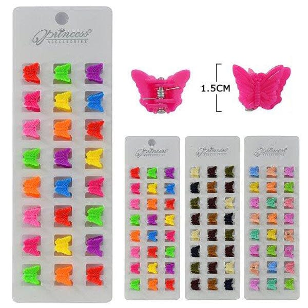 Butterfly Shape Mini Jaw Clip  (12 units