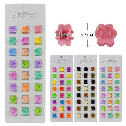 Flower Shape Mini Jaw Clip  (12 units)