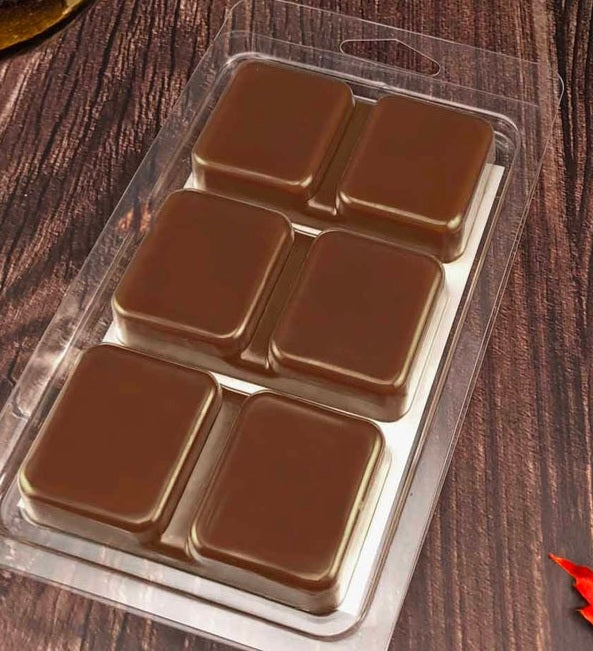 Chocolate 6 count wax melt in clamshell